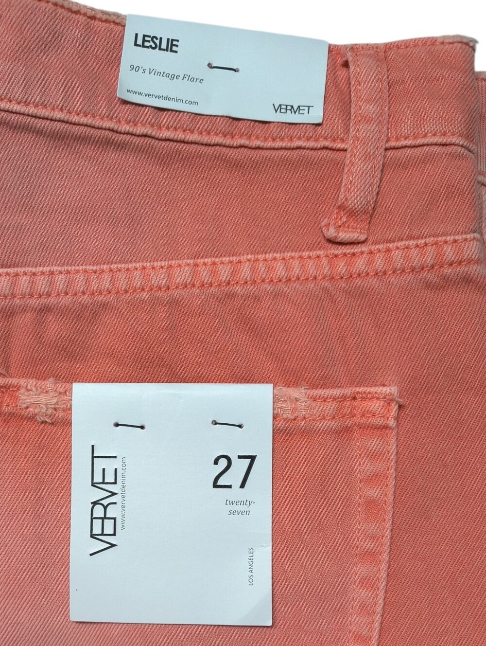 NWT Vervet Salmon "Leslie" 90's Vintage Flare Jeans Size 27 - Picture 5 of 8